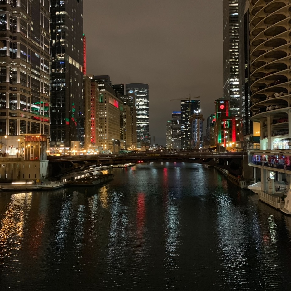 Chicago at night